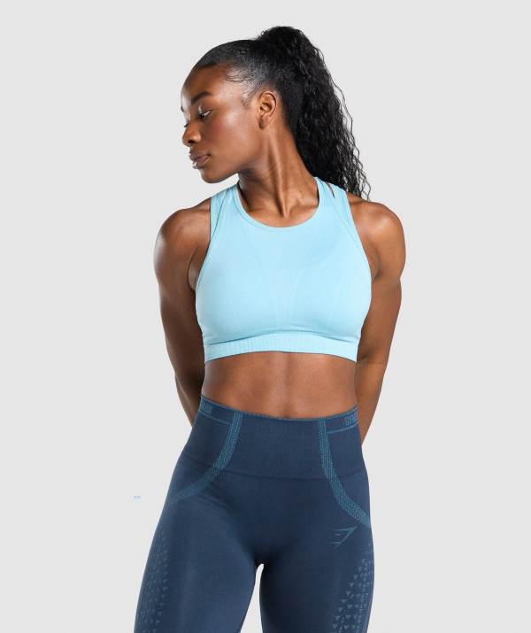 Damske Športové Podprsenky Gymshark Apex Seamless Svetlo Modre | BK5329746